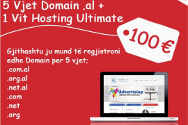5 Vjet Domain + 1 Vit Ultimate Hosting 100€