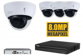 Security cameras and professional alarm systems.